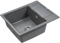 Кухонная мойка Paulmark Flugen 50-600 PM216050-DG Графит — фото 2, Кухонные мойки