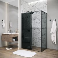 Душевая стенка Grossman Galaxy 90 200.K33.01.90.21.10 профиль Черный матовый стекло тонированное — фото 8, Боковые стенки