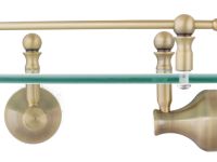 Стеклянная полка Veragio Gialetta VR.GIL-6417.BR угловая Бронза — фото 2, Полки для ванной и душа