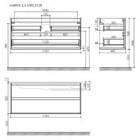 Тумба под раковину Sancos Marmi 2.0 120 MR2.0120EG подвесная Дуб галифакс натуральный — фото 24, Мебель для ванной