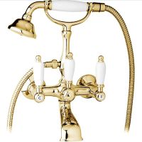 Смеситель для ванны Cezares First VD FIRST-VD-03/24-Bi Золото 24 карат — фото 1, Смеситель для ванны