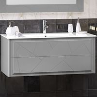 Тумба под раковину Opadiris Луиджи 120 00-00007192 подвесная Серая матовая — фото 1, Мебель для ванной