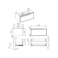 Товар: Тумба под раковину La Fenice Elba 90 FNC-01-ELB-B-90 подвесная Белая матовая - фото 13 Тумба под раковину La Fenice Elba 90 FNC-01-ELB-B-90 подвесная Белая матовая — фото 13, Мебель для ванной