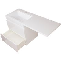 Тумба под раковину Style Line Даллас Люкс Plus 130 СС-00002352 подвесная Белая — фото 4, Мебель для ванной