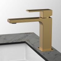 Товар: Смеситель для раковины Vincea Cube VBF-1C01BG Брашированное золото - фото 2 Смеситель для раковины Vincea Cube VBF-1C01BG Брашированное золото — фото 2, Смесители