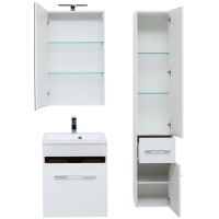 Зеркальный шкаф Aquanet Августа 58 210008 Белый — фото 5, Зеркальные шкафы в ванную