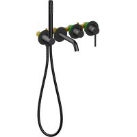 Смеситель для ванны Timo Saona 2314/03YSM Черный — фото 1, Смесители