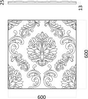 Товар: Гипсовая 3д панель Artpole Valencia M-0039 600x600 мм - фото 9 Гипсовая 3д панель Artpole Valencia M-0039 600x600 мм — фото 9, Гипсовые 3Д панели