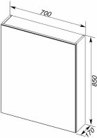 Товар: Зеркальный шкаф Aquanet Алвита 70 R 183990 Серый антрацит - фото 7 Зеркальный шкаф Aquanet Алвита 70 R 183990 Серый антрацит — фото 7, Зеркальные шкафы в ванную