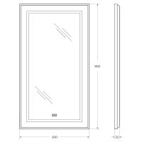 Зеркало BelBagno Kraft 50 SPC-KRAFT-500-900-LED-TCH-WARM с подсветкой Сатин с сенсорным выключателем и подогревом — фото 9, Зеркала в ванную комнату