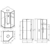 Товар: Душевая кабина Black&White Galaxy G8895 100х100 889500 с паром без гидромассажа - фото 9 Душевая кабина Black&White Galaxy G8895 100х100 889500 с паром без гидромассажа — фото 9, Душевые кабины