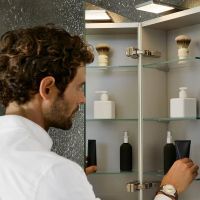 Зеркальный шкаф Keuco Royal 15 50 L 14401171201 с подсветкой Алюминий — фото 3, Зеркальные шкафы в ванную