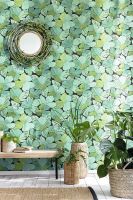 Обои Caselio Flower Power 101887124 Винил на флизелине (0,53*10,05) Зеленый, Цветы — фото 3, Обои для стен