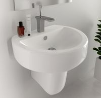 Товар: Раковина Sanita Luxe Best 55 WB.PD/Best/55-C/WHT.G/S1 Белая - фото 2 Раковина Sanita Luxe Best 55 WB.PD/Best/55-C/WHT.G/S1 Белая — фото 2, Раковины