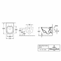 Унитаз Villeroy&Boch Architectura 4694HR01 подвесной с сиденьем Микролифт — фото 15, Подвесные унитазы
