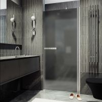 Душевая дверь Maybah Glass MGD-462-5 900x1980 на монопетле Хром матовый стекло графитовое матовое — фото 1, Душевые двери в нишу