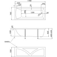 Акриловая ванна Marka One Modern 170х70 01мод1770 без гидромассажа — фото 7, Акриловые ванны