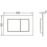 Товар: Клавиша смыва Tece Now 9240417 для унитаза Белая матовая - фото 2 Клавиша смыва Tece Now 9240417 для унитаза Белая матовая — фото 2, Комплектующие для душевого оборудования