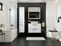 Шкаф пенал STWORKI Эстерсунд 35 R 259344 подвесной Белый матовый — фото 9, Пеналы для ванной комнаты