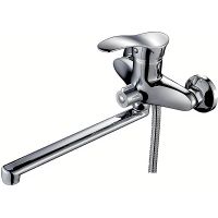 Смеситель для ванны Frap H220 F22001 универсальный Хром — фото 1, Смеситель для ванны