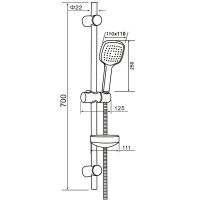Товар: Душевой гарнитур Orange O-Shower OS704cr Хром - фото 5 Душевой гарнитур Orange O-Shower OS704cr Хром — фото 5, Душевые гарнитуры