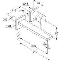 Смеситель для раковины Kludi Zenta SL 482450565 Хром — фото 2, Смесители