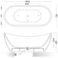 Товар: Акриловая ванна Art&Max 180х78 AM-502-1800-780 без гидромассажа - фото 5 Акриловая ванна Art&Max 180х78 AM-502-1800-780 без гидромассажа — фото 5, Ванны
