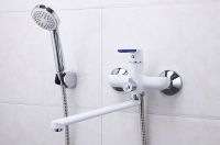 Смеситель для ванны Frap H34 F2234 универсальный Белый Хром — фото 14, Смеситель для ванны