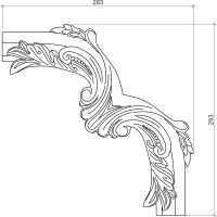Угловой элемент Европласт 1.52.400 293x26x293 мм — фото 2, Молдинги