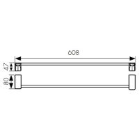 Полотенцедержатель Kaiser KH-1507 Хром — фото 2, Полотенцедержатели