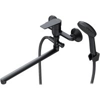 Смеситель для ванны AM.PM Gem F90A90122 универсальный Черный матовый — фото 1, Смесители