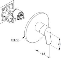 Смеситель для душа Kludi Pure Easy 376550565 Хром — фото 3, Смеситель для душа