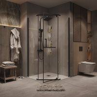 Товар: Душевой уголок Grossman Pragma 100х100 302.K33.03.1010.21.00 профиль Черный матовый стекло прозрачное - фото 2 Душевой уголок Grossman Pragma 100х100 302.K33.03.1010.21.00 профиль Черный матовый стекло прозрачное — фото 2, Душевые уголки трапеция