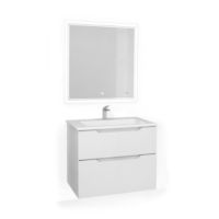 Товар: Зеркало Jorno Slide 80 Sli.02.77/W с подсветкой с сенсорным выключателем и часами - фото 3 Зеркало Jorno Slide 80 Sli.02.77/W с подсветкой с сенсорным выключателем и часами — фото 3, Зеркала в ванную комнату