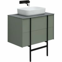 Тумба под раковину Allen Brau Reality 80 1.32005.CGM подвесная Олива матовая — фото 17, Мебель для ванной