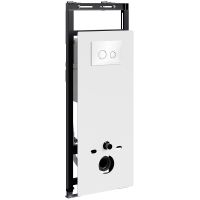 Инсталляция WasserKRAFT Salm 27TLT.010.ME.WH.WH01 для унитаза Белое стекло с Белой клавишей смыва — фото 1, Инсталляции