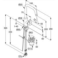 Смеситель для раковины Kludi Pure Easy Хром арт-370230565 — фото 2, Смесители для раковины