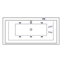 Акриловая ванна Excellent Crown Grand 190x90 WAEX.CRG19.LINE.BR с гидромассажем — фото 6, Ванны