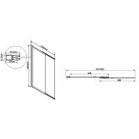 Шторка на ванну Vincea VSB-1E 100х145 VSB-1E100CLGM профиль Вороненая сталь стекло прозрачное — фото 8, Неподвижные шторки для ванной