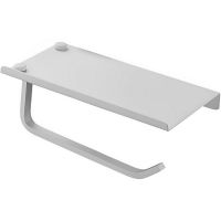 Держатель туалетной бумаги Haiba HB330-8 с полкой Белый матовый — фото 1, Держатели туалетной бумаги