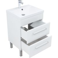 Тумба под раковину Aquanet Лукка 58 302396 подвесная Белая глянцевая — фото 5, Тумбы под раковину