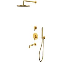 Душевая система Whitecross Y brushed gold YSET07GLB Брашированное золото — фото 1, Душевое оборудование. Душевая программа