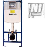 Инсталляция beWash BW74 K500RZVP0500SEF00000 для унитаза с клавишей смыва Свободная вставка Хром — фото 1, Инсталляции