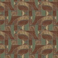 Обои Andrea Grifoni Palazzo Ducale 7010-4 Флизелин (1,06*10,05) Коричневый/Зеленый, Геометрия — фото 1, Обои для стен