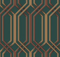 Обои LOYMINA Clair Винил на флизелине (1*10,05) Бирюзовый/Бежевый, Геометрия арт-CLR3 012/1 — фото 2, Обои для стен