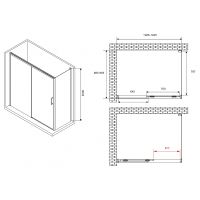 Товар: Душевой уголок Abber Komfort 140x90 AG93140-S92 профиль Хром стекло прозрачное - фото 3 Душевой уголок Abber Komfort 140x90 AG93140-S92 профиль Хром стекло прозрачное — фото 3, Прямоугольные душевые уголки
