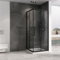 Товар: Душевой уголок Abber Schwarzer Diamant 90х90 AG02090BH профиль Черный стекло прозрачное - фото 2 Душевой уголок Abber Schwarzer Diamant 90х90 AG02090BH профиль Черный стекло прозрачное — фото 2, Квадратные душевые уголки