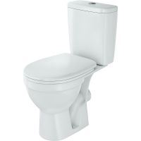 Унитаз компакт Rosa Рим 4610119203757 Белый с бачком и сиденьем Микролифт — фото 1, Напольные унитазы