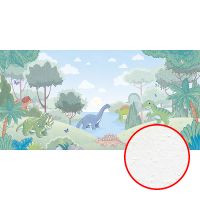 Фреска детская Ortograf Little Friends 34363 Фактура бархат FX Флизелин (6*3) Голубой/Зеленый, Животные — фото 1, Фрески