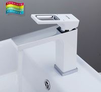 Смеситель для раковины Gappo G17-8 Белый Хром арт-G1017-8 — фото 2, Смесители для раковины